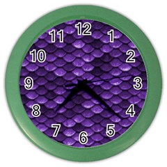 Purple Scales! Color Wall Clock by fructosebat