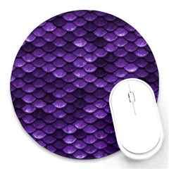 Purple Scales! Round Mousepad by fructosebat