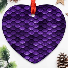 Purple Scales! Heart Ornament (two Sides) by fructosebat