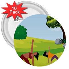 Large 3  Buttons (10 Pack)  by SymmekaDesign