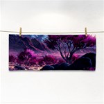 Landscape Landscape Painting Purple Purple Trees Hand Towel Front