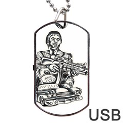 Scarface Movie Traditional Tattoo Dog Tag Usb Flash (one Side) by tradlinestyle