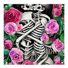 Floral Skeletons Banner And Sign 4  X 4  by GardenOfOphir