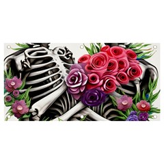 Gothic Floral Skeletons Banner And Sign 4  X 2  by GardenOfOphir