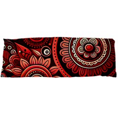 Bohemian Vibes In Vibrant Red Body Pillow Case Dakimakura (two Sides) by HWDesign