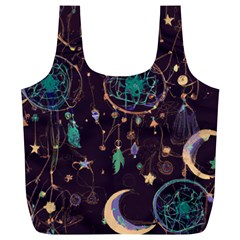 Bohemian  Stars, Moons, And Dreamcatchers Full Print Recycle Bag (xl) by HWDesign