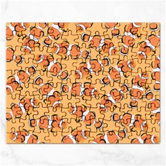 Fish Clownfish Orange Background Rectangular Jigsaw Puzzl by Ravend