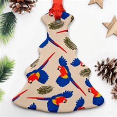 Bird Animals Parrot Pattern Christmas Tree Ornament (two Sides) by Ravend