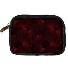 Folding Fan Seamless Pattern Digital Camera Leather Case by Pakemis