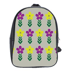 Pattern Flowers Art Creativity School Bag (large) by Uceng