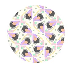 Pattern Pastel Drawing Art Mini Round Pill Box by Uceng