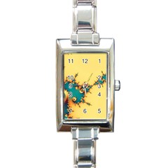 Fractal Art Fractals Digital Art Rectangle Italian Charm Watch by Uceng