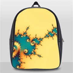 Fractal Art Fractals Digital Art School Bag (large) by Uceng