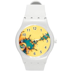 Fractal Art Fractals Digital Art Round Plastic Sport Watch (m) by Uceng