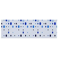 Blue Circle Pattern Banner And Sign 9  X 3  by artworkshop