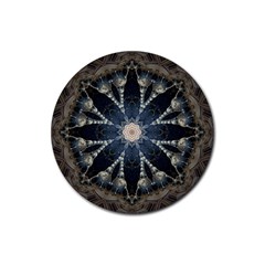 Mandala Ornament Background Rubber Coaster (round) by Uceng