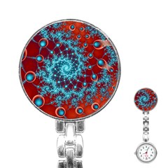 Fractal Pattern Background Stainless Steel Nurses Watch by Uceng