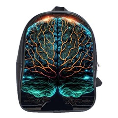 Brain Mind Technology Circuit Board Layout Patterns School Bag (xl) by Uceng