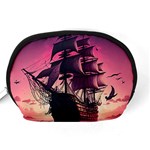 Ship Pirate Adventure Landscape Ocean Sun Heaven Accessory Pouch (Medium) Back