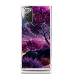 Landscape Landscape Painting Purple Purple Trees Samsung Galaxy Note 20 Tpu Uv Case by danenraven