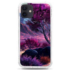 Landscape Landscape Painting Purple Purple Trees Iphone 12 Mini Tpu Uv Print Case	 by danenraven