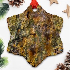 Rusty Orange Abstract Surface Ornament (snowflake) by dflcprintsclothing