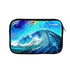 Tsunami Waves Ocean Sea Nautical Nature Water Painting Apple Macbook Pro 13  Zipper Case by Ravend