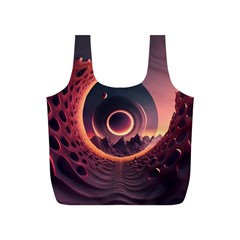 Ai Generated Swirl Space Design Fractal Light 3d Art Full Print Recycle Bag (s) by Ravend