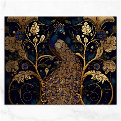 Peacock Plumage Bird Decorative Pattern Graceful Rectangular Jigsaw Puzzl by Ravend