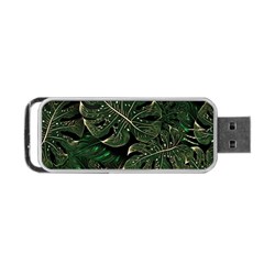 Monstera Plant Tropical Jungle Leaves Pattern Portable Usb Flash (two Sides) by Ravend