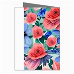 Classy Watercolor Flowers Greeting Cards (Pkg of 8) Right