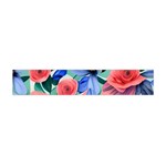 Classy Watercolor Flowers Premium Plush Fleece Scarf (Mini) Front