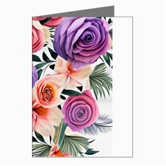 Country-chic Watercolor Flowers Greeting Cards (pkg Of 8) by GardenOfOphir