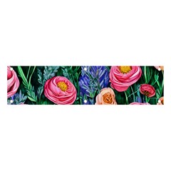 Cute Watercolor Flowers And Foliage Banner And Sign 4  X 1  by GardenOfOphir