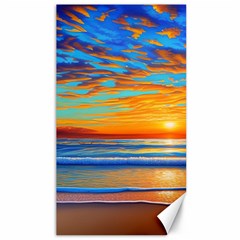 Golden Sunsets Over The Ocean Canvas 40  X 72  by GardenOfOphir