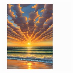 Waves At Sunset Small Garden Flag (two Sides) by GardenOfOphir