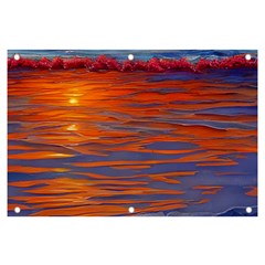 Sunset At The Beach Banner And Sign 6  X 4  by GardenOfOphir