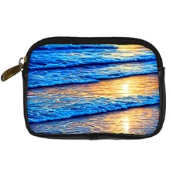 Ocean Sunset Digital Camera Leather Case by GardenOfOphir