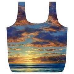 Sunrise Over The Sand Dunes Full Print Recycle Bag (xl) by GardenOfOphir