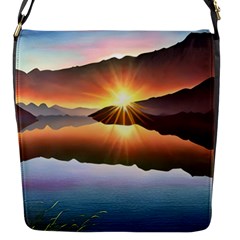 Majestic Lake Flap Closure Messenger Bag (s) by GardenOfOphir