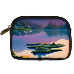 Astonishing Lake View Digital Camera Leather Case by GardenOfOphir