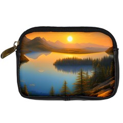 Distant Sunset Digital Camera Leather Case by GardenOfOphir