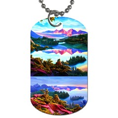 Solemn Soft Pastel Sunset Dog Tag (one Side) by GardenOfOphir