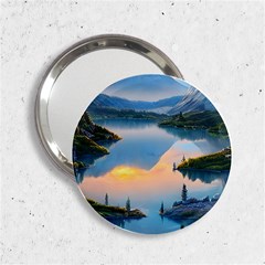 Somber Lake Sunset 2 25  Handbag Mirrors by GardenOfOphir