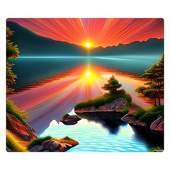 Gorgeous Sunset Premium Plush Fleece Blanket (small) by GardenOfOphir