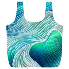 Pastel Abstract Waves Pattern Full Print Recycle Bag (xxxl) by GardenOfOphir