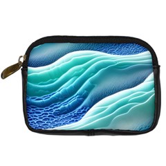 Pastel Beach Wave I Digital Camera Leather Case by GardenOfOphir