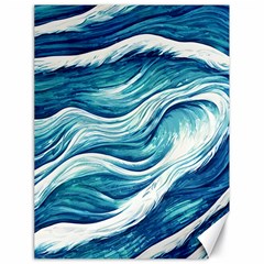 Abstract Blue Ocean Waves Canvas 18  X 24  by GardenOfOphir