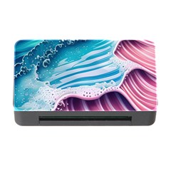 Pink Wave Crashing On The Shore Memory Card Reader With Cf by GardenOfOphir