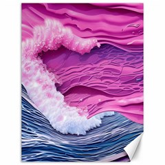 Abstract Pink Ocean Waves Canvas 12  X 16  by GardenOfOphir